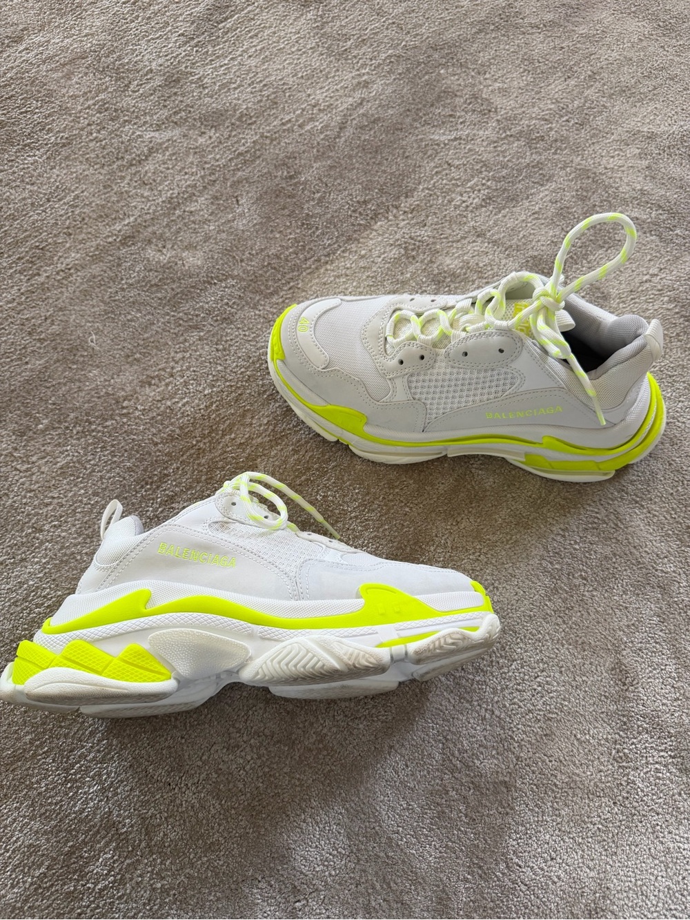 Balenciaga Triple s leather high trainers